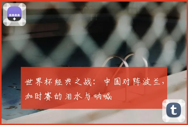 世界杯经典之战：中国对阵波兰，加时赛的泪水与呐喊